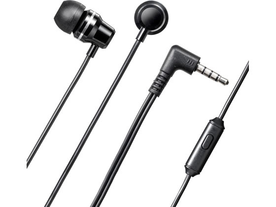 【商品説明】高音質で迫力のあるサウンドを楽しめるアルミ製イヤホンです。マイクを搭載しており、音楽鑑賞だけでなくオンライン会議や通話にも対応します。ボタン1つで着信の応答・終了や音楽の再生・一時停止などを簡単に操作できます。【仕様】【ヘッドホン】●カラー：ブラック●装着タイプ：イヤホンタイプ●イヤーパッド材質：シリコン●形式：ダイナミック型10mm（ステレオ）●周波数特性：20〜20000Hz●インピーダンス：32±15％Ω●最大入力：5mW　【マイクロホン】●形式：コンデンサータイプ●指向性：無（全）指向性●周波数特性：50〜16000Hz●インピーダンス：2．2KΩ●入力感度：−42dB±2dB（0dB＝1V／Pa、1KHz）、−62dB±2dB（0dB＝1V／ubar、1KHz）【共通仕様】●プラグ形状：3．5mm4極ミニ（L型）、CTIA規格準拠●ケーブル長：1．2m●付属品：イヤーピース（S／M／L）各2個、取扱説明書、保証書●保証期間：6カ月【備考】※メーカーの都合により、パッケージ・仕様等は予告なく変更になる場合がございます。【検索用キーワード】サンワサプライ　さんわさぷらい　sanwa　supply　4極イヤホンマイク　イヤホンマイク　4極L型ミニプラグ　マイク付き　ステレオ　10mmスピーカーユニット　着信操作　一時停止　タブレット　スマートフォン　パソコン対応　パソコン・プリンター・周辺機器　PC周辺機器　X735TYタブレットやスマートフォンで通話や音楽を楽しめるマイク付きステレオイヤホン。