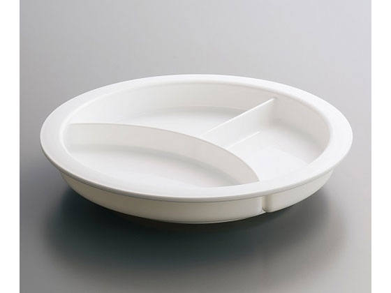 【お取り寄せ】アズワン 高い仕切り付きお皿 自助具 食器 食事ケア 介護 衛生材料