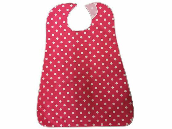 【お取り寄せ】亀屋 防水食事用エプロン ドットピンク SE-69DP 食事エプロン 食事ケア 介護 衛生材料