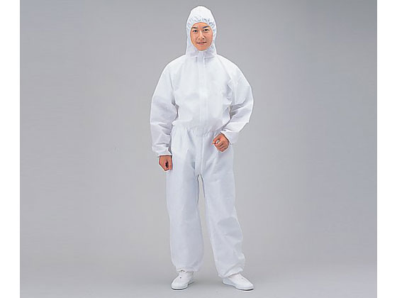 【お取り寄せ】アズワン アズセーフSMSつなぎ服 1枚入 XL 防護服 ウェア 保護衣 安全保護