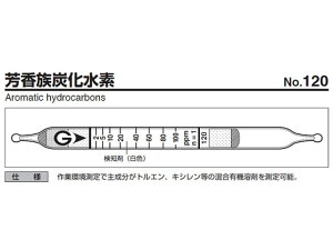 【お取り寄せ】ガステック ガス検知管 芳香族炭化水素 120 ガス検知管 大気 ガス 計測 研究用