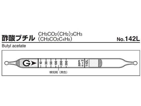 【お取り寄せ】ガステック ガス検知管 酢酸ブチル 142L ガス検知管 大気 ガス 計測器 計量器