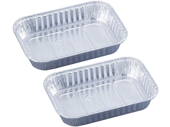 【お取り寄せ】アズワン アルミトレー 角型 100入 159×99mm S-4