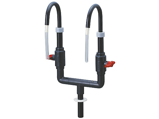 【お取り寄せ】アズワン 樹脂製蛇口(PVC製) W 流し台 実験台 研究室設備