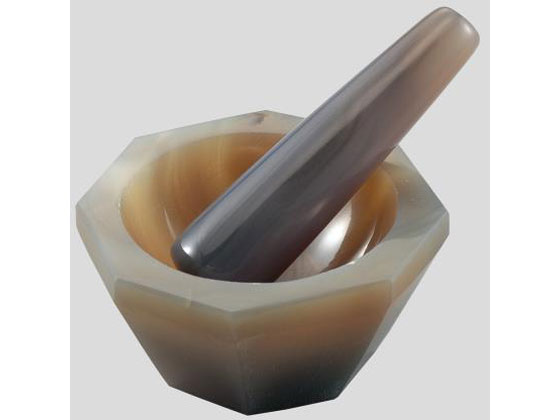 【お取り寄せ】アズワン メノー乳鉢(深型)φ65×φ80×25mm 乳棒付き 乳鉢 粉砕 混合 プレス 実験室用備品