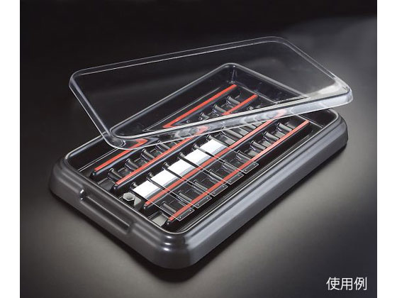 Simport 染色トレー StainTray(TM)クリアカバー付(大) M920-1 スライドグラス カバーグラス 顕微鏡用部品 検査 分析機器