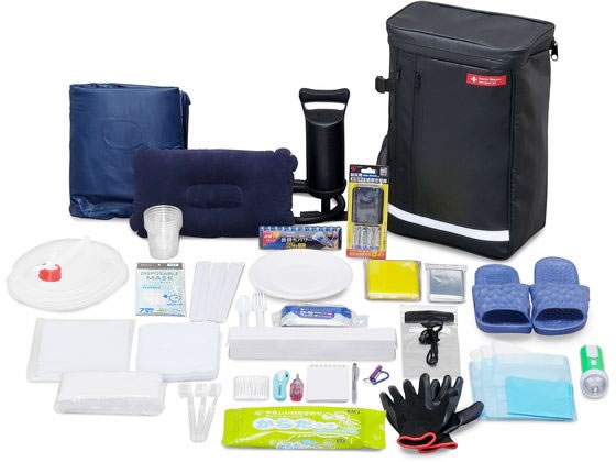 アイリスオーヤマ 防災セット 1人用31点 BS1-31-BK 非常用持ちだし袋 避難グッズ 防災