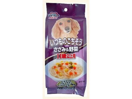 Natural - 【お取り寄せ】ペットアイ いつものごちそう ささみ&野菜 11歳以上用 ウェットフード 犬 ペット ドッグフード