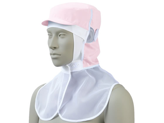 【お取り寄せ】住商モンブラン 頭巾帽子 ピンク L 9-1058 衛生キャップ 食品白衣 食品工場用ユニフォーム ユニフォーム