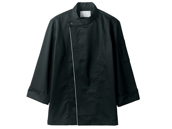 【お取り寄せ】住商モンブラン 長袖コックコート 黒×グレー L 6-1053 厨房 調理服 飲食店ユニフォーム ユニフォーム