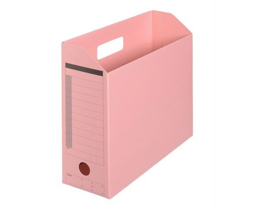 Magazine Boxes - 【お取り寄せ】プラス ボックスファイル A4 再生紙 ピンク FL-051BF 78083 A4 ボックスファイル 紙製 ボックス型ファイル