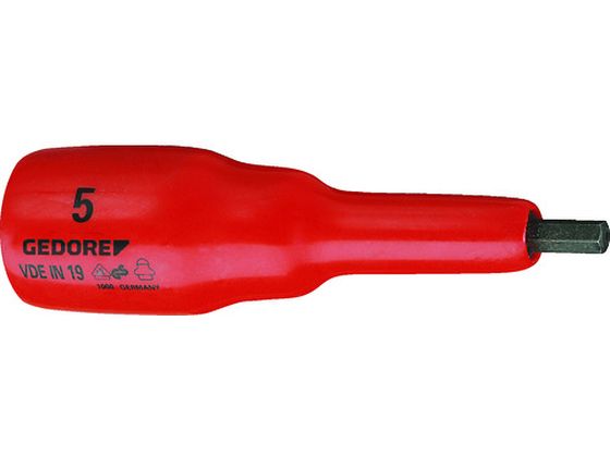 【お取り寄せ】GEDORE 絶縁ヘキサゴンビットソケット1/2 対辺6mm 6124560 ソケットビット ドライバービット 作業用品 工具