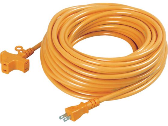 【お取り寄せ】日動 十字トリプル延長コード アース無し 20m オレンジ MRS-20-O 延長コード コードリー..