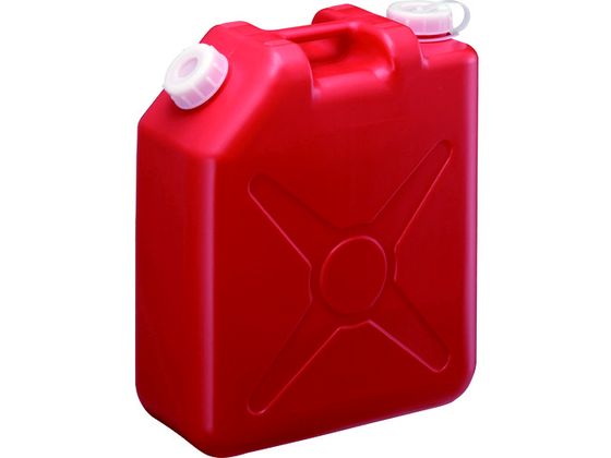 【お取り寄せ】瑞穂 扁平缶 20L レッド ノズルなし 0207R ポリタンク 扁平缶 バッグインコンテナ 樹脂容器 計量器