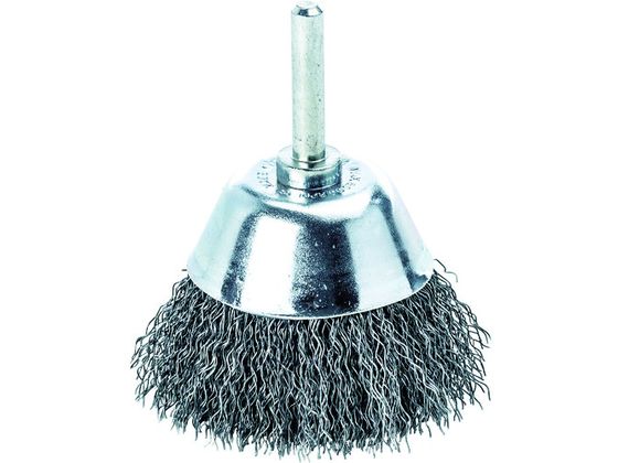 【お取り寄せ】LESSMANN 軸付カップ型ブラシ スチール波線0.3 Φ50 435162 軸付ブラシ バフ 研削研磨用品 作業用品 工具