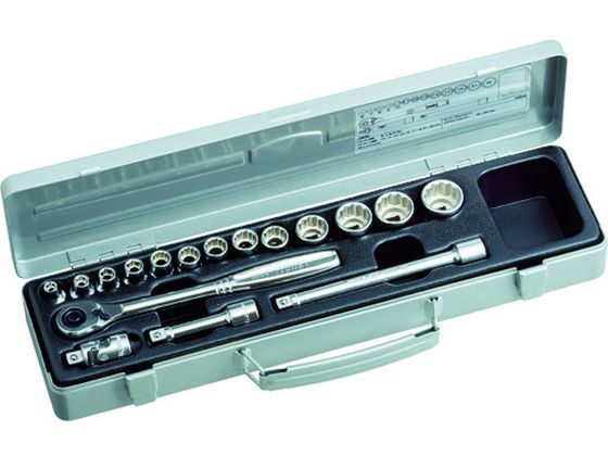 【お取り寄せ】TONE ソケットレンチセット 差込角9.5mm 17点セット 1560M ソケット ソケットレンチ 作業用品 工具