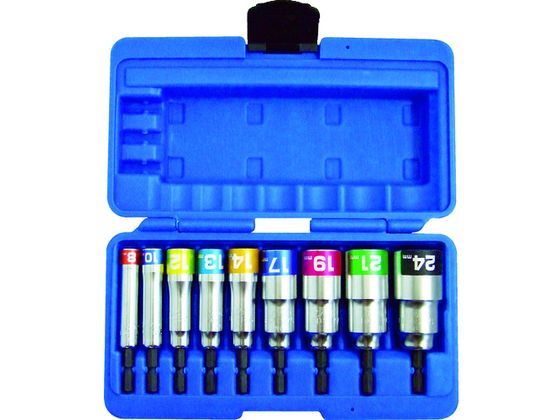 【仕様】●型番：EDS-824CS●入数：9本●セット内容：EDS−8C、10C、12C、13C、14C、17C、19C、21C、24C●セット内容（点）：9●サイズ（mm）：幅215×奥行118×高さ60●18Vインパクト対応●クロムモリブデン鋼【備考】※メーカーの都合により、パッケージ・仕様等は予告なく変更になる場合がございます。【検索用キーワード】TOPコンパクトソケット9本組　TOPコンパクトソケット9ホングミ　TOPレンチ　EDS824CS　手作業工具　ソケットレンチ　ソケットビット　ソケットビットセット電動工具用　4975180740816　4699572　TOP　コンパクトソケット　9本組　EDS−824CS　X788AN