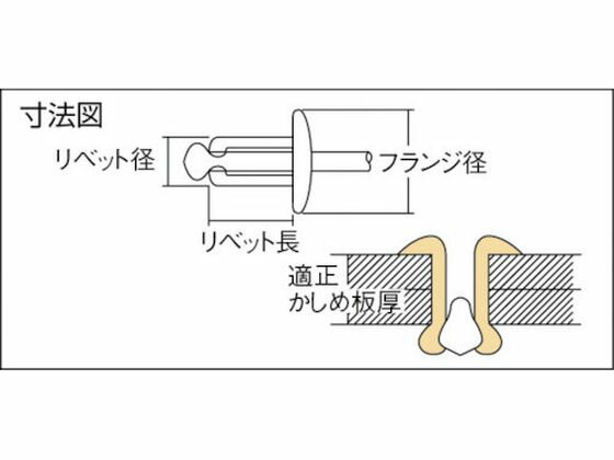 【お取り寄せ】エビ/ブラインドリベット(ステンレス/スティール製)6-8(1000本入)箱