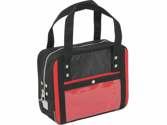 【お取り寄せ】SANEI 帆布メール用ボストン(SS)馬蹄錠金具付 赤 BTSS-U-02 ツールバッグ 工具箱 作業用..