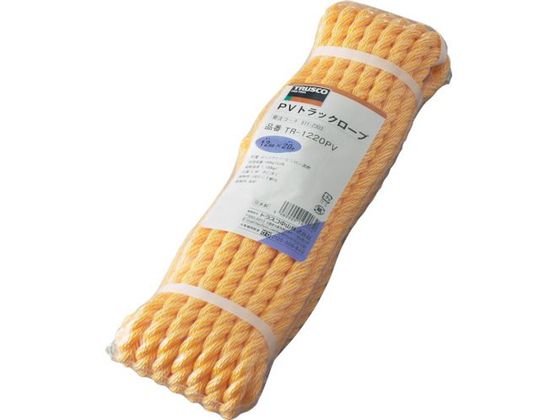 【お取り寄せ】TRUSCO PVトラックロープ 3つ打 線径12mm×長さ30m