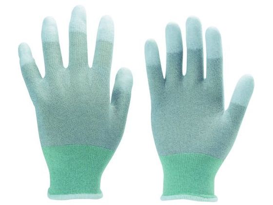 【お取り寄せ】TRUSCO 指先コート静電気対策用手袋 Mサイズ TGL-2996M 制電手袋 弱電 半導体作業 作業用手袋