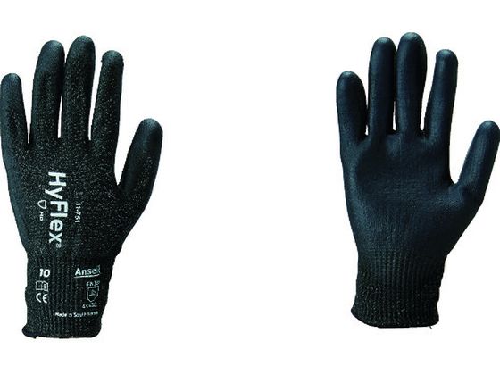 【お取り寄せ】アンセル 耐切創手袋 ハイフレックス 11-751 Lサイズ 11-751-9 超高強度ポリエチレン 耐切創手袋 作業用手袋