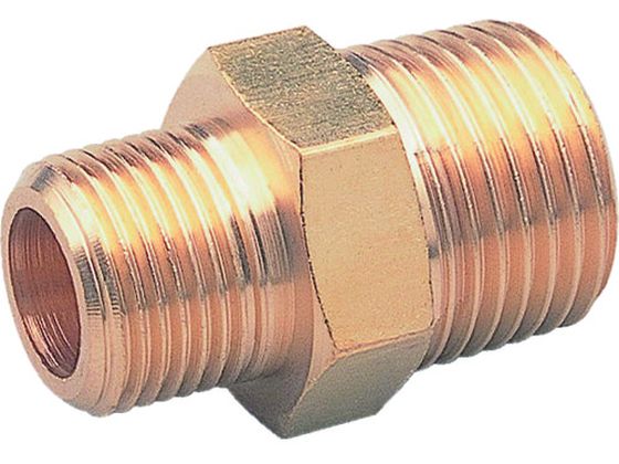 【お取り寄せ】ASOH 異径六角ニップル PT1/4×PT3/8(RoHS) NE-1023R 継手 アダプター 配管材