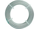 【お取り寄せ】TRUSCO ステンレスワイヤロープ ナイロン被覆 1.0(1.5)mm×50 チェーン ワイヤー 接合金物 土木 建築資材