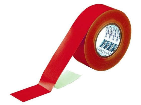 【お取り寄せ】TRUSCO ラインテープ 屋内用 幅50mm×長さ50m レッド ラインテープ 安全保護テープ 粘着テープ 梱包