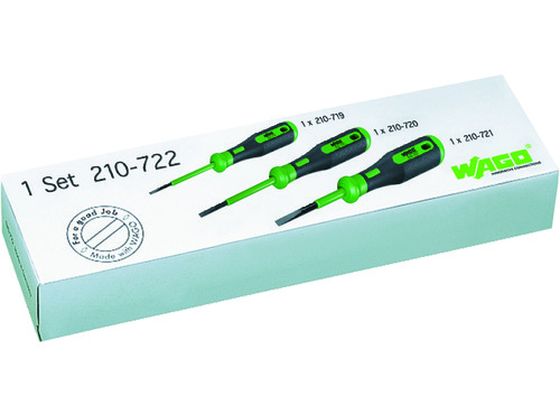 【お取り寄せ】WAGO 210-719・720・721 ドライバ 小中大 各1本セット 210-722-PK グリップドライバー 六角棒レンチ 作業 工具