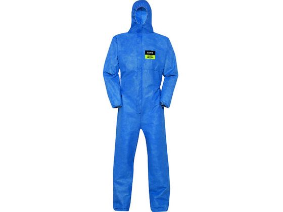 【お取り寄せ】UVEX 化学防護服 ウベックス 5／6 エアー 7448 ブルー L 防護服 保護服 特殊服 作業服 安全保護具 作業