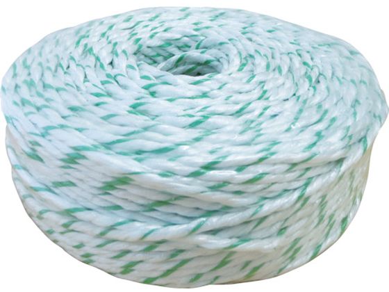 【お取り寄せ】ツカサ ペッピーロープ 色白/緑 線径5mm 長さ100m PY-15-100 PPロープ 荷造り紐 梱包