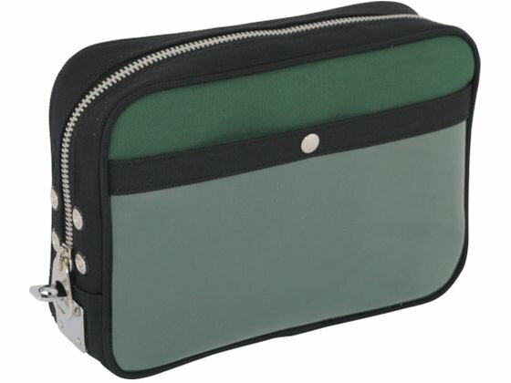 【お取り寄せ】SANEI 帆布メール用ポーチ(M)馬蹄錠金具付 モスグリーン PM-U-07 ツールバッグ 工具箱 ..