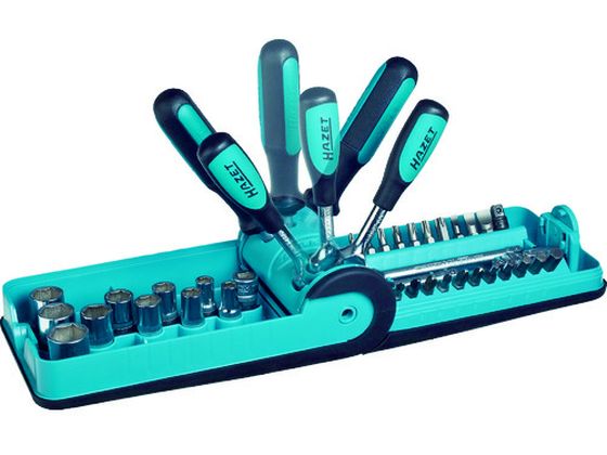 【お取り寄せ】HAZET ソケットレンチセット(差込角6.35mm) スマートケース入り 856-1 ソケット ソケットレンチ 作業用品 工具