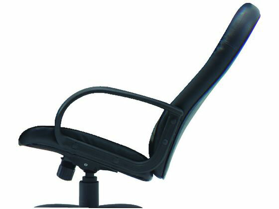 【お取り寄せ】TRUSCO オフィスチェア レザー張り 黒 T5563 [2]