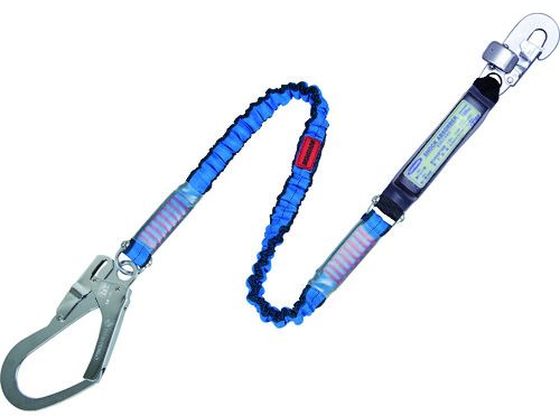 【お取り寄せ】ツヨロン 胴ベルト型用ランヤード ノビロン 青 TBL-NV99-BL-BP 墜落制止用器具 安全保護具 作業