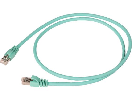 【お取り寄せ】コーニング Cat6A STPパッチコード2m 青緑 VOL-6ASFL-L2-TL LAN製品 電線 ケーブル 電気材料 生産加工用品 作業用品 工具