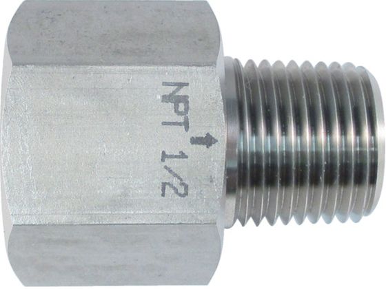 【お取り寄せ】ASOH ステンレス製 変換内外ソケット 外NPT1／2×内PT1／2 NF-8444 継手 アダプター 配管材
