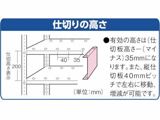 【お取り寄せ】TRUSCO 軽量棚用縦仕切板用...の紹介画像2