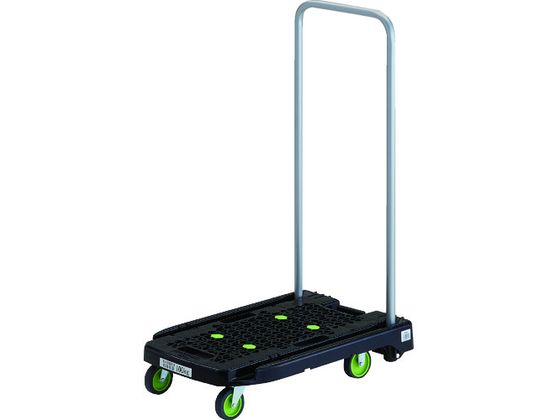 【お取り寄せ】TRUSCO 樹脂台車 アクロキャリー 600×390 ブラック AC-1-BK 折りたたみ台車 台車 カートラック 作業