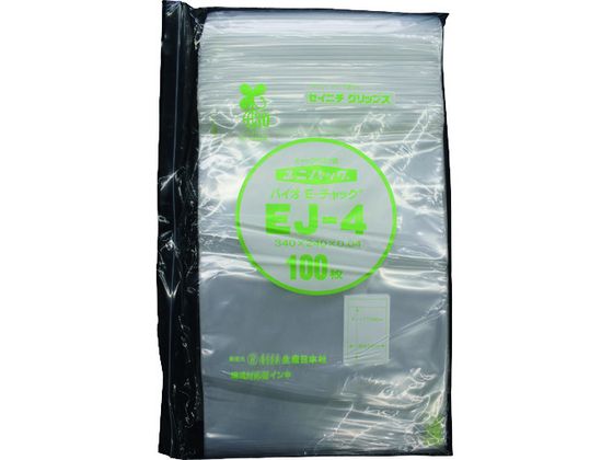 セイニチ 「ユニパック」バイオEチャック規格品チャック付ポリエチレン袋 EJ-4 チ...