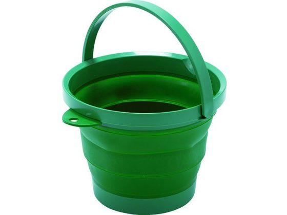 【お取り寄せ】TRUSCO 折りたたみバケツ グリーン 8L TORB-GN バケツ ホース 掃除道具 清掃 清掃