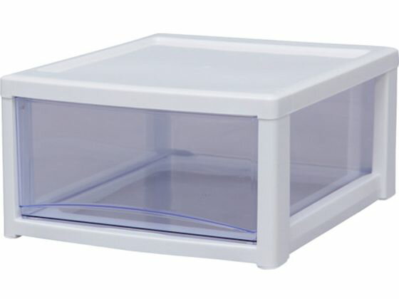 【お取り寄せ】アイリスオーヤマ スーパークリアチェスト ホワイト/クリアブルー 1段 SCE-010-BL クロ..