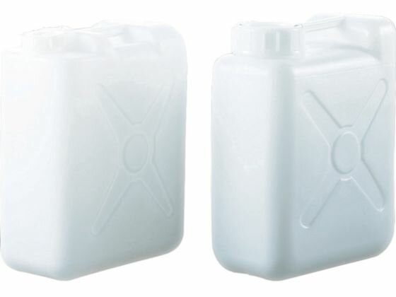 【お取り寄せ】サンプラ フロロバリアPEタンク 20L広口 25500 ポリタンク 扁平缶 バッグインコンテナ ..