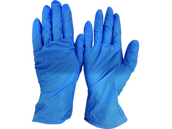 オカモト スムースニトリル ブルー 861BM 861BM 使いきり手袋 ニトリルゴム 粉なし 作業用手袋 軍足 作業