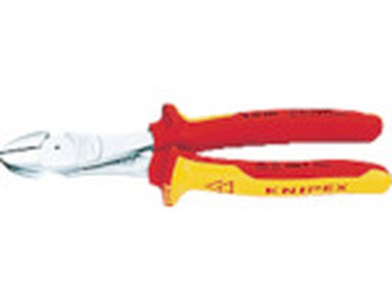 其它 - 【お取り寄せ】KNIPEX 絶縁1000V強力型ニッパー 200mm 7406-200 弱電用絶縁工具 空調 電設資材 作業用品 工具