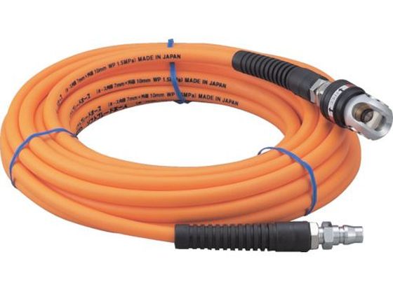 【お取り寄せ】TRUSCO スィングカップリング付エアホース 7×10mm 30m TSRC-7-30 エアチューブ ホース 流体継手 チューブ 生産加工用品 作業用品 工具