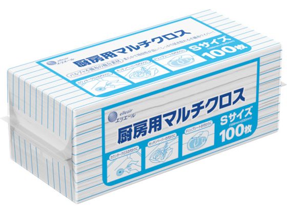 楽天JET PRICE【お取り寄せ】エリエール 厨房用マルチクロスSサイズ 100枚×16パック 703426 不織布タイプ キッチンペーパー 消耗品 テーブル