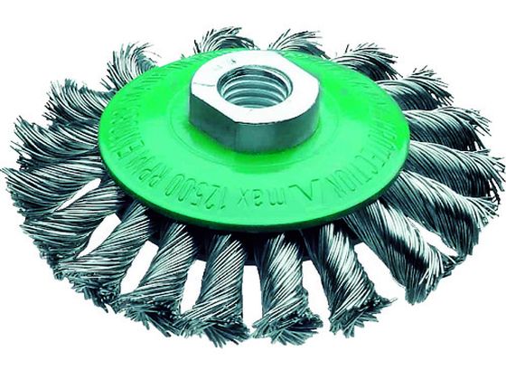 【お取り寄せ】LESSMANN ノットベベルブラシ Φ100 ステンレス線 0.5 471854 パイプ 穴用清掃 研磨ブラ..