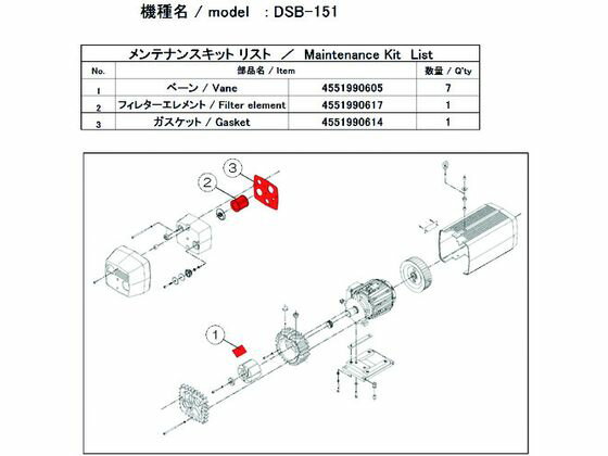 【お取り寄せ】ULVAC DSB-151用メンテナンスキット DSB-151 MAINTENANCEKITULVAC DSB-151用メンテナンスキット DSB-151 MAINTENANCEKIT 真空ポンプ商品 吸気管 排気管 加圧 減圧装置類 実験室 研究用